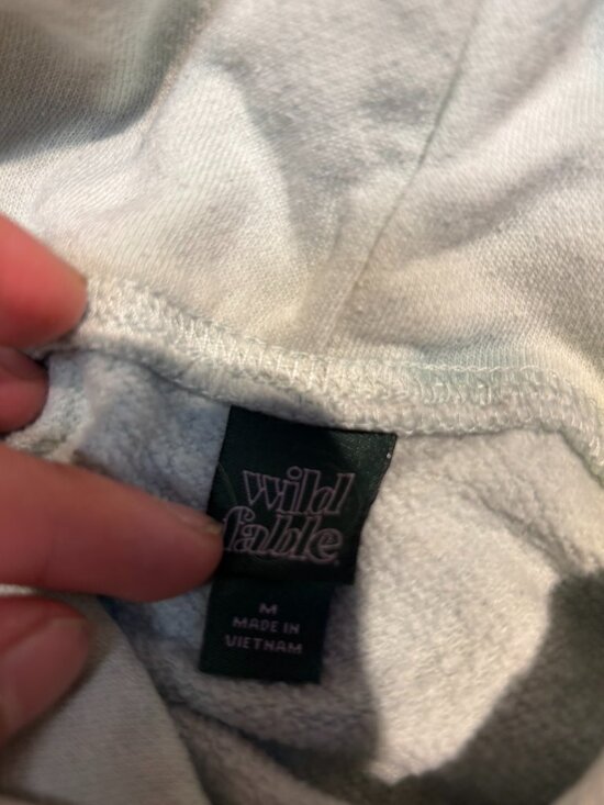 Wild Fable Women’s Cropped Tie-Dye Sweatshirt – Size M, Blue & Yellow Pattern - Picture 4 of 7